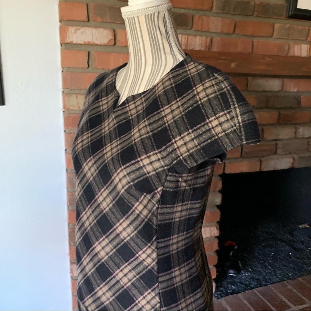 MaxMara Weekend Orense Tartan Print Wool Blend Sheath Dress Sz 4 - Picture 5 of 9